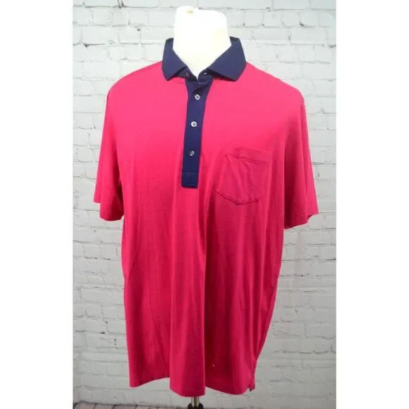 GREYSON‎ Men's Spirit Short Sleeve Polo Shirt SIZE XL Bittersweet Pink NWT